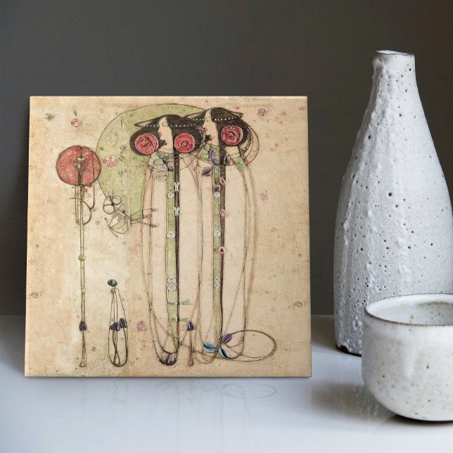 Das Wassail Mackintosh Art Nouveau Wall Deco Cera Fliese (Von Creator hochgeladen)