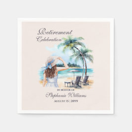 Das Wasser für Frauen im Ruhestand Serviette