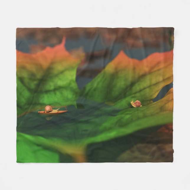 Das Wasser ist breit und das Vlies blau Fleecedecke (Vorderseite (Horizontal))