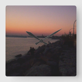 Das Wasser Quadratische Wanduhr