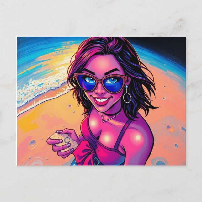 Das Wasser sieht gut aus Postkarte (Vorderseite)