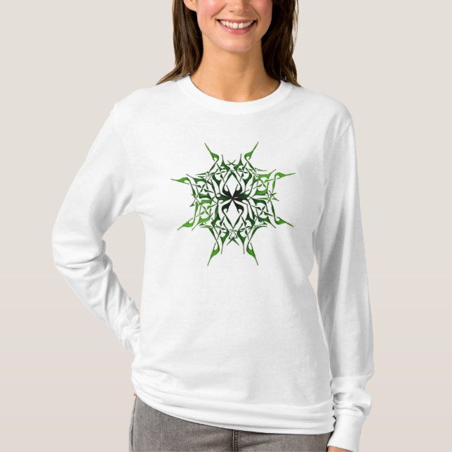 Das Web von Green Widow T-Shirt (Vorderseite)
