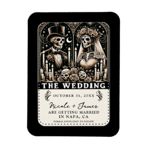 DAS WEDD-Tarot-Skelette Save the Date Magnet