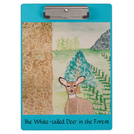 Das Weidehirsche im Wald Klemmbrett