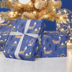 Das weihnachtliche Fox-Musterpapier Geschenkpapier