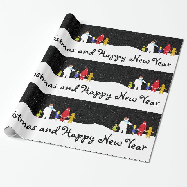 Das weihnachtliche Weihnachtswrapping Paper Geschenkpapier (Ungerollt)