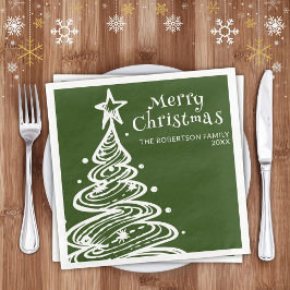 Das Weihnachtsbaum-Party Serviette
