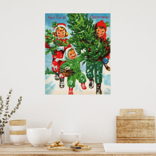 Das Weihnachtsbaum-Poster bekommen Poster