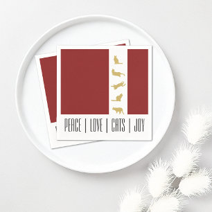 Das Weihnachtsbuch der Red White Gold Cats Serviette