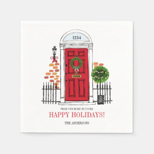 Das Weihnachtsbuch Napkins zum Roten Urlaub Serviette