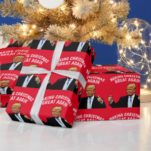 DAS WEIHNACHTSFEST WIRD GROSSARTIG TRUMP WEIHNACHT GESCHENKPAPIER