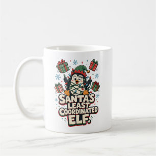 Das Weihnachtsgeschenk mit Santas unkoordiniertest Kaffeetasse