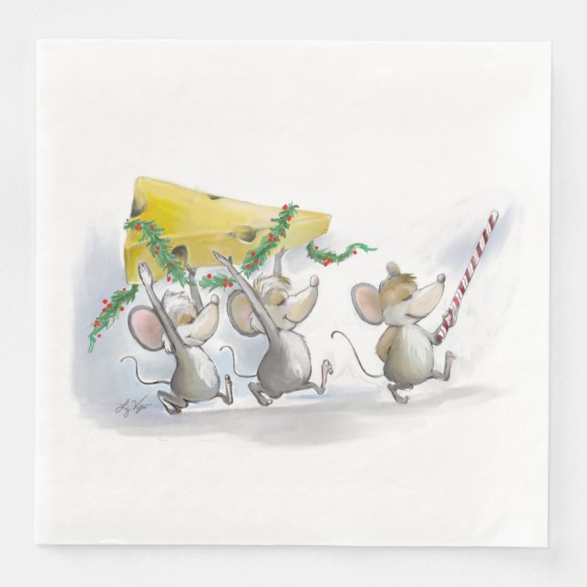 Das Weihnachtskäsepapier Napkin einführen Serviette (Vorderseite)