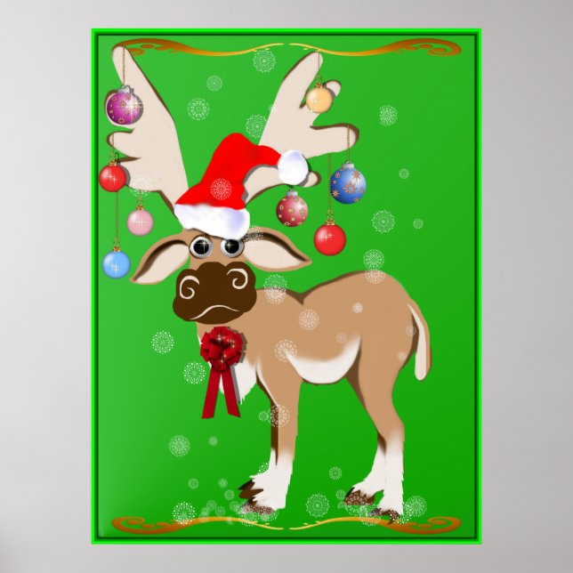 Das Weihnachtsposter der Reindeer Poster (Vorne)