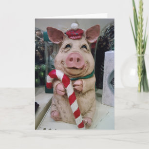 **DAS WEIHNACHTSSCHWEIN*** WÜNSCHT DIR EIN FROHES FEIERTAGSKARTE