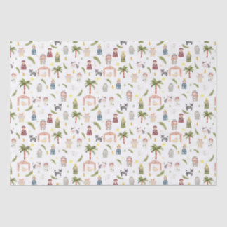 Das Weihnachtsweihnachtswrapping Paper der Krippe Seidenpapier