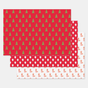 Das Weihnachtswrapping Paper von Red and White San Geschenkpapier Set