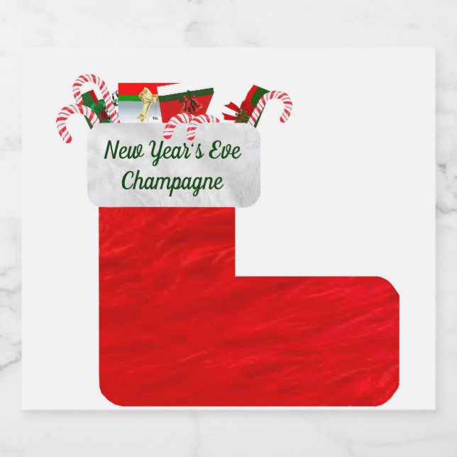 Das Weinetikett des Neujahrsfest (Einzelnes Label)