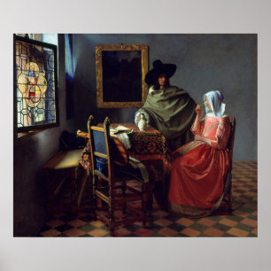 Das Weinglas von Vermeer - Poster