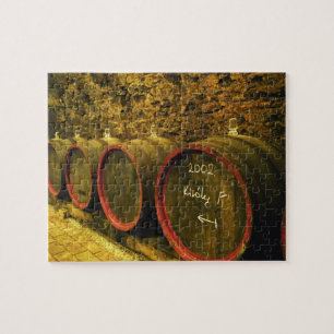 Das Weingut Kiralyudvar: Fässer mit Tokajer Wein Puzzle