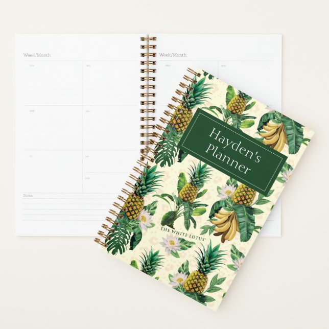 Das weiße Ananas-Paradies-Muster Planer (Anzeige)