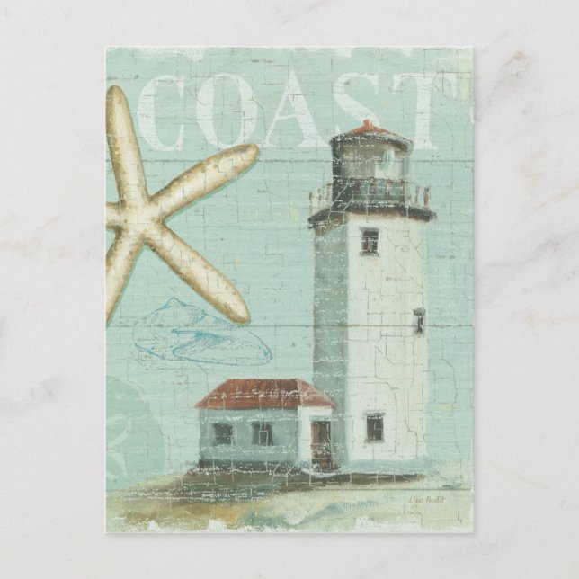 Das Weiße Haus am Strand Postkarte (Vorderseite)