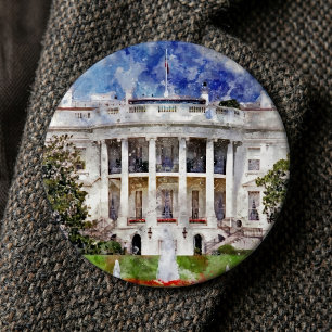 Das Weiße Haus in Washington DC – Südliche Fassade Button