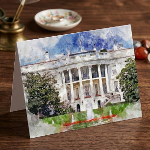 Das Weiße Haus in Washington DC – Südliche Fassade Dankeskarte