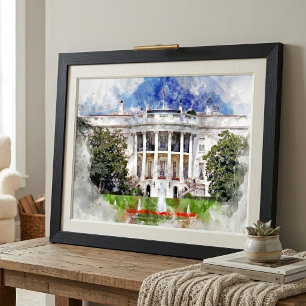 Das Weiße Haus in Washington DC – Südliche Fassade Fotodruck