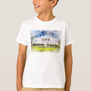 Das Weiße Haus in Washington DC Wasserfarbe T-Shirt