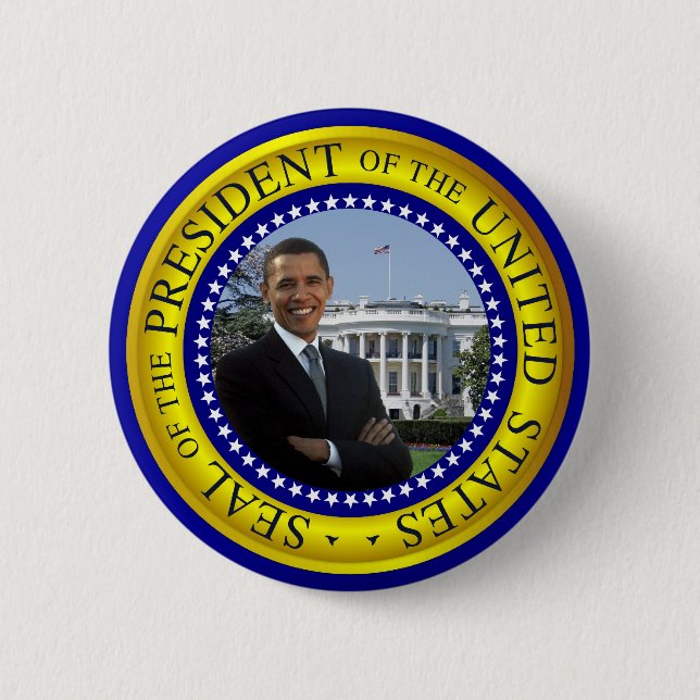 Das Weiße Haus Obama - PräsidentenSiegel-Knopf Button (Vorderseite)