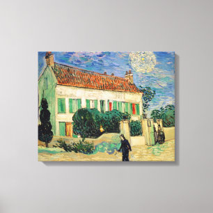 Das Weiße Haus Vincent van Goghs nachts, 1890 Leinwanddruck