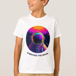 Das weiße Hemd der Weltraumkids verkörpern T-Shirt