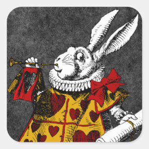 Das Weiße Kaninchen {{{Alice im Wunderland}} Quadratischer Aufkleber