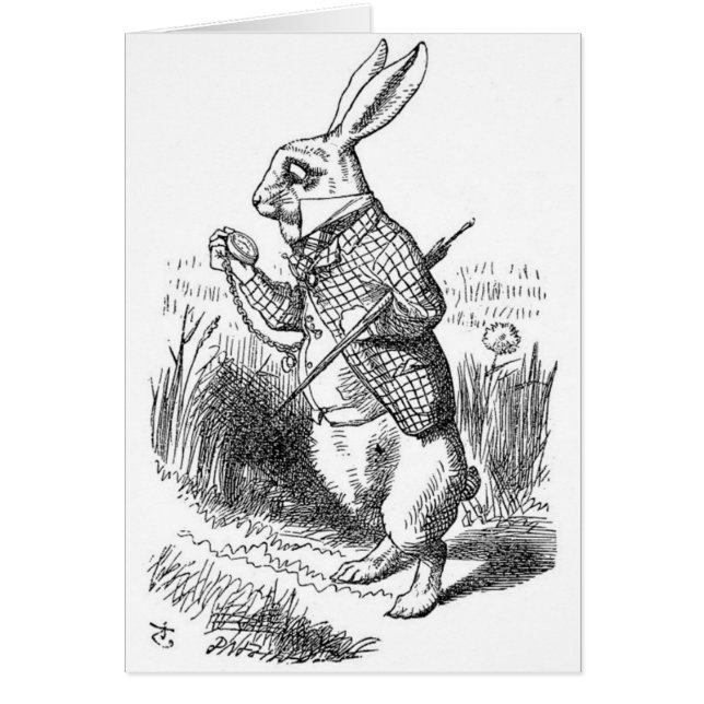 Das weiße Kaninchen mit Uhr (Vorne)