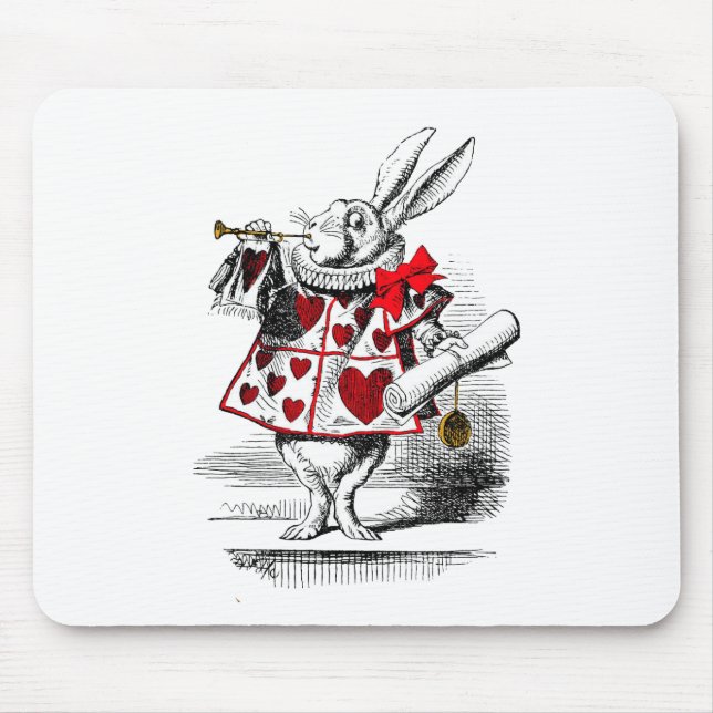 Das weiße Kaninchen Mousepad (Vorne)