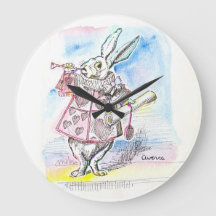 Das weiße Kaninchen verkündet die Zeit