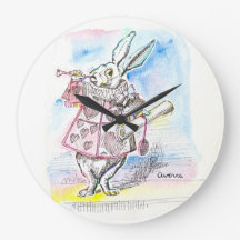 Das weiße Kaninchen verkündet die Zeit