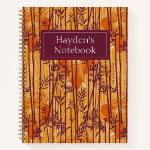 Das weiße Lotus Sunset Safari-Muster Notizbuch