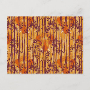 Das weiße Lotus Sunset Safari-Muster Postkarte