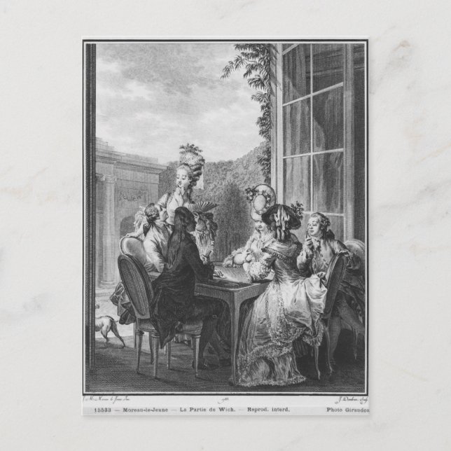Das weiße Party, graviert von Jean Dambrun 1783 Postkarte (Vorderseite)