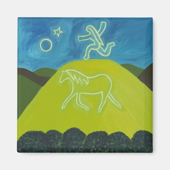 Das Weiße Pferd in Somerset 2011 Magnet (Vorne)