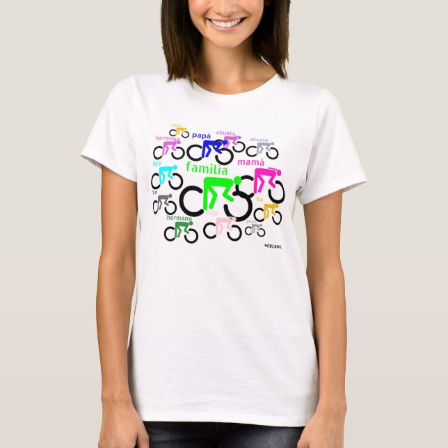 Das weiße Spanisch der Ciclovial Familien-Frauen T-Shirt (Vorderseite)
