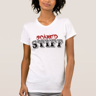 Das weiße Trägershirt der erschrockenen steifen T-Shirt