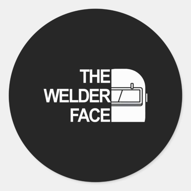 Das Welder-Gesicht Runder Aufkleber (Vorderseite)