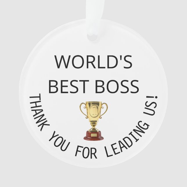 Das weltbeste Boss-Geschenk Ornament (Vorderseite)