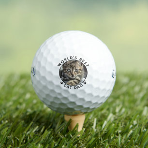 Das weltbeste Cat Vater Paw Prints Pet Foto Golfball