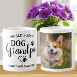 Das weltbeste Dog Opa Personalisiert Pet Foto Kaffeetasse<br><div class="desc">Weltweit der beste Dog Opa ... Überraschen Sie Ihren Lieblingshunde Opa diesen Vatertag , Weihnachten oder seinen Geburtstag mit dieser super niedlichen Haustier Foto Tasse. Passen Sie diese Tasse des Hundes mit dem Lieblings-Foto Ihres Hundes an, und nennen Sie es. Großartiges Geschenk des Hundes. COPYRIGHT © 2022 Judy Burrows, Black...</div>