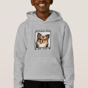 Das weltbeste Dog Vater Paw Prints Dog Foto Hoodie