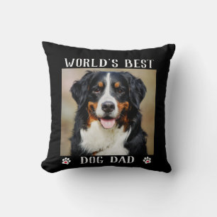 Das weltbeste Dog Vater Paw Prints Pet Foto Kissen
